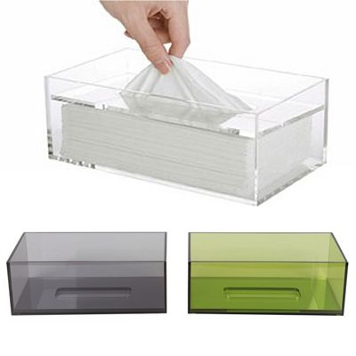 d0114001自動固定式長方形壓克力紙巾盒
